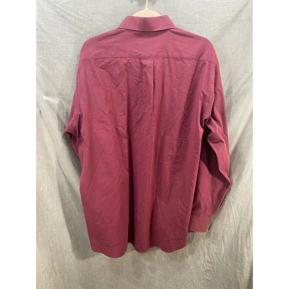 Adolfo Button Up Shirt Adult XL 17 17 1/2 34/35 Red Long Sleeve Mens.‎ - Picture 5 of 8